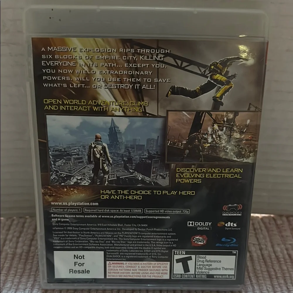 inFAMOUS for Sony 3 - Black and Yellow